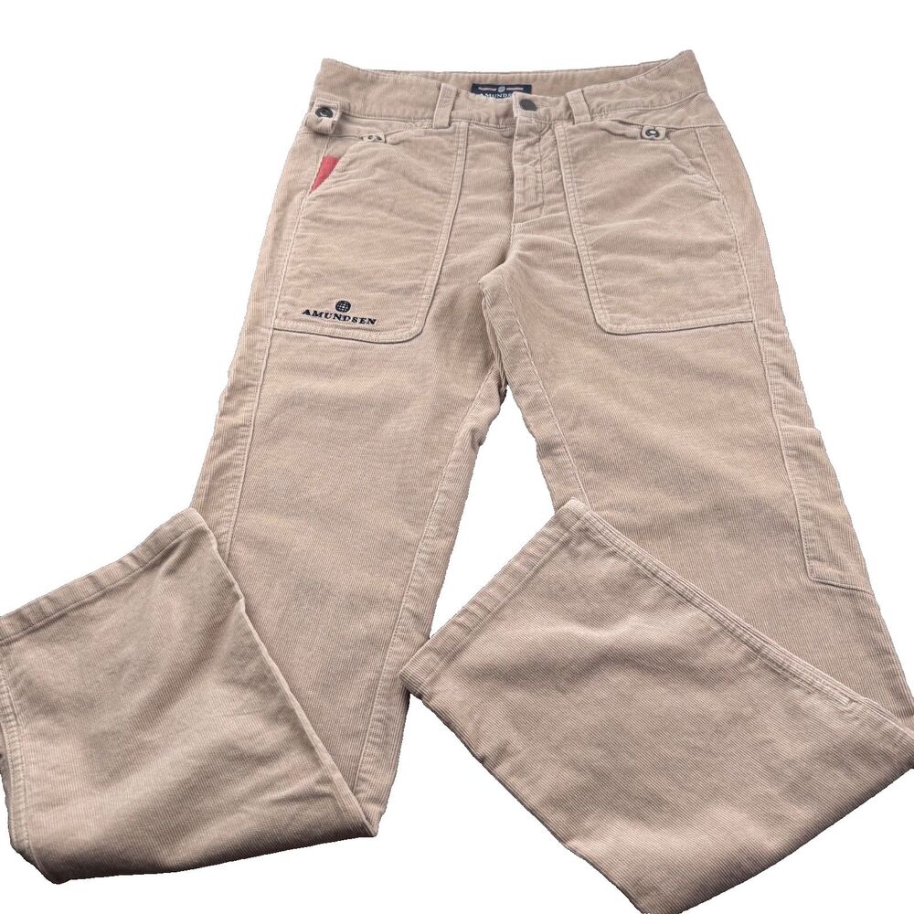 AMUNDSEN FjordCord Corduroy Slacks Men's Small Beige Cosserat Corduroy